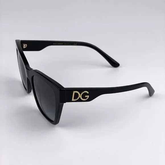D&G DG4384 501/8G  Sunglasses Black Gray Square Women - Picture 7 of 10